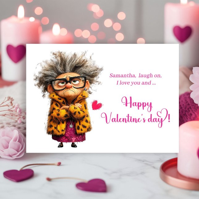 Funny Angry Lady Bringing Drama Valentine Julkort (Funny Angry Lady Bringing Drama Valentine

)