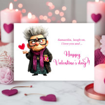 Funny Angry Old Lady Mood Valentine’s Day Card