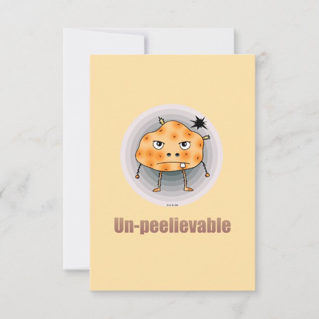 Funny Angry Potato – Un-peelievable Art Tack Kort (Framsida)