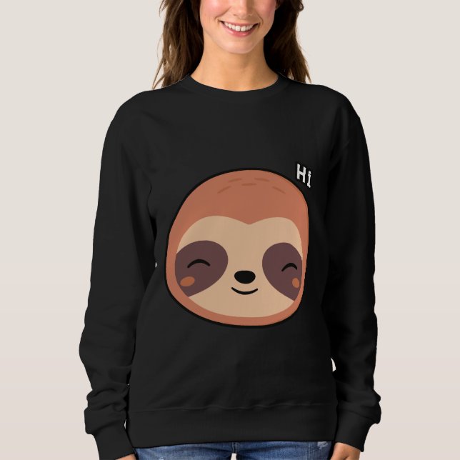 Funny Animal Ansikte Baby Sloth Bilder T Shirt (Framsida)