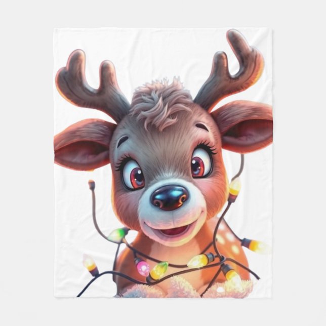 Funny animal art – perfect gift for animal lovers  fleecefilt (Framsidan)