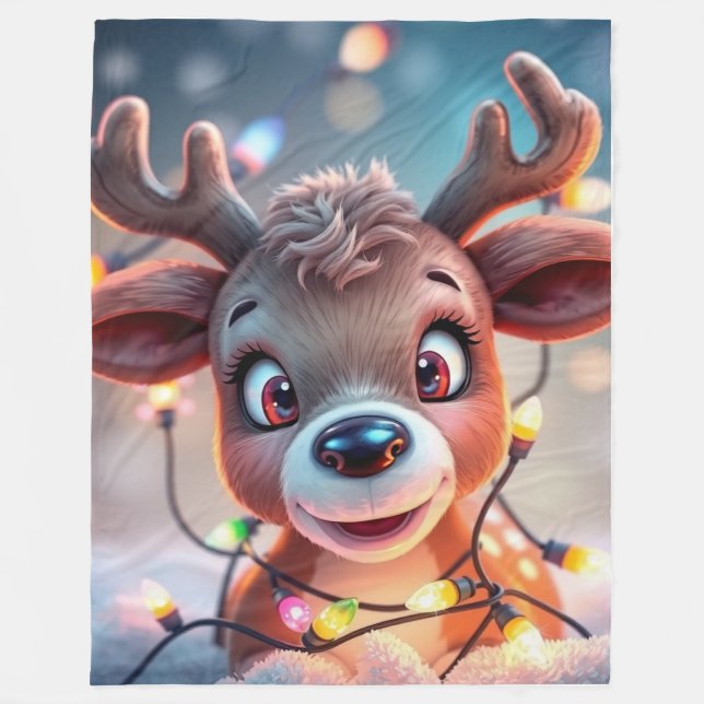 Funny animal art – perfect gift for animal lovers  fleecefilt (Framsidan)