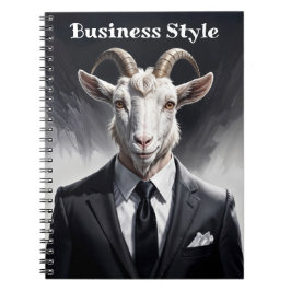 Funny animal boss surreal suited goat character anteckningsbok