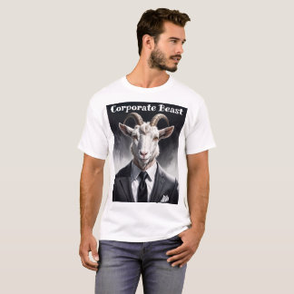 Funny animal boss surreal suited goat character t shirt
