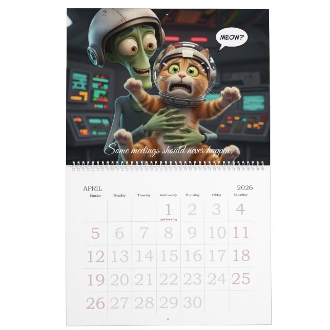 Funny Animal Calendar – Quirky & Edgy Humor Kalender (Apr 2026)