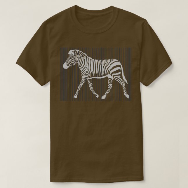Funny Animal Gift Barcode Zebra T Shirt (Design framsida)