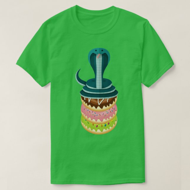 Funny Animal Gift Donut Snake T Shirt (Design framsida)
