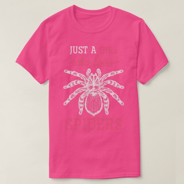 Funny Animal Girl Gift Spider T Shirt (Design framsida)