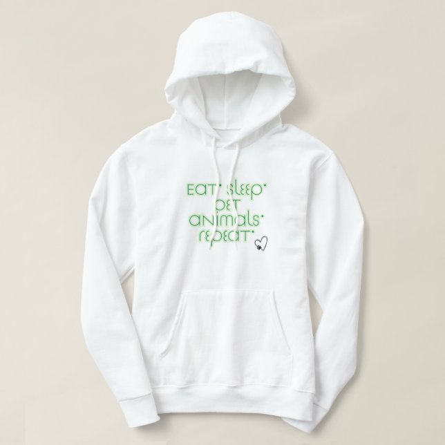 Funny Animal Lover Hoodie (Design framsida)