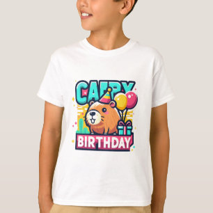 Funny Animal Pun Capybara Birthday Celebration T Shirt