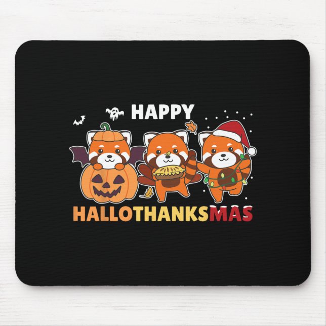 Funny Animals For The Holidays Red Panda Christmas Musmatta (Framsidan)