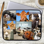 Funny Animals Zoo Laptop sleeve<br><div class="desc">Laptop sleeve med ett kollage av roliga och söta djur.</div>