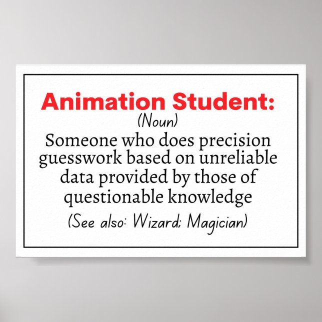 Funny Animation Student-definition Poster (Framsidan)