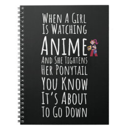 Funny Anime Gifts Girls Quote Women Lover Otaku Anteckningsbok