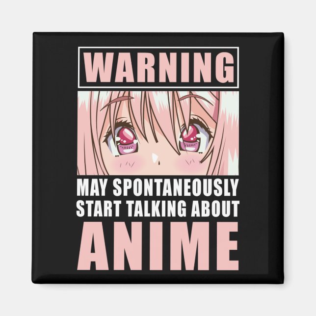Funny Anime Girl Japansk Otaku Manga Japan Magnet (Framsidan)