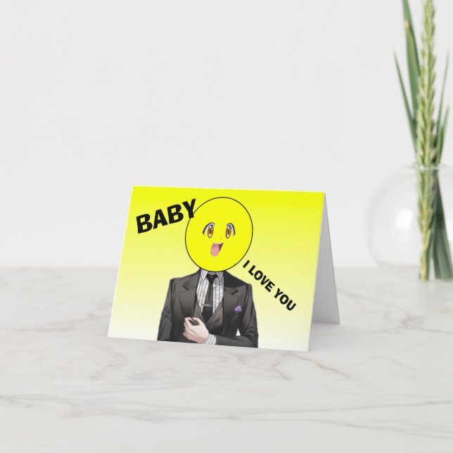 Funny Anime Kärlek Humor Kort (Framsida)