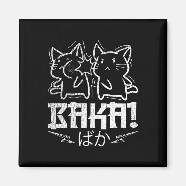 Funny Anime Manga Otaku Baka Rabbit Slap Meme Magnet (Framsidan)