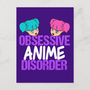 Funny Anime Obssed Vykort