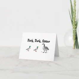 Funny Anka Anka Goose Tecknad, Kids Game Pun Kort
