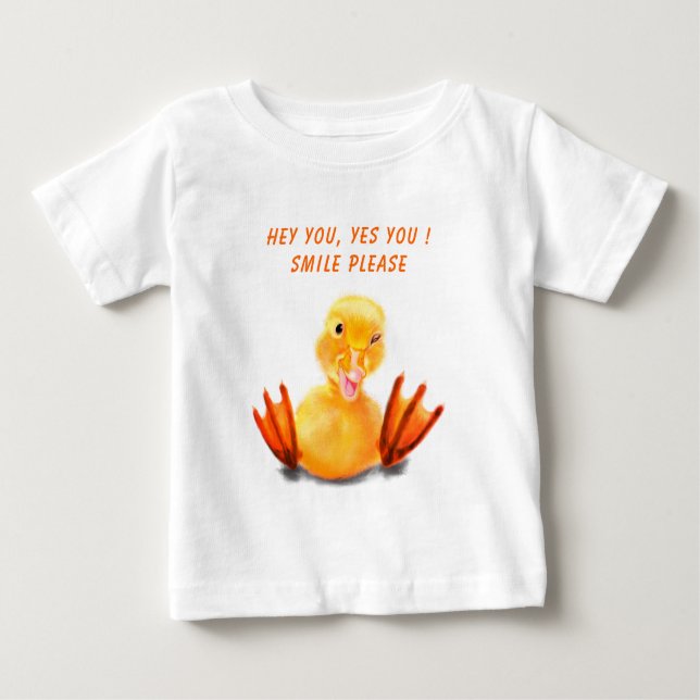 Funny Anka Baby T-Shirt - Anpassningsbar Text (Framsida)