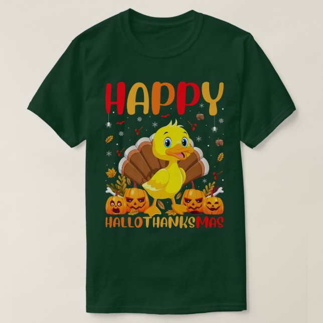 Funny Anka Bird Älskare Lycklig Anka HelloTackMas T Shirt (Design framsida)