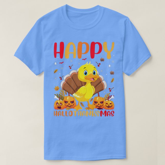 Funny Anka Bird Älskare Lycklig Anka HelloTackMas T Shirt (Design framsida)