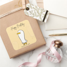 Funny Anka Birthday Sticker - Personlig Gift Fyrkantigt Klistermärke