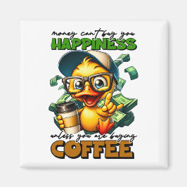 Funny Anka-färgad citattecken för glaskaffe Magnet