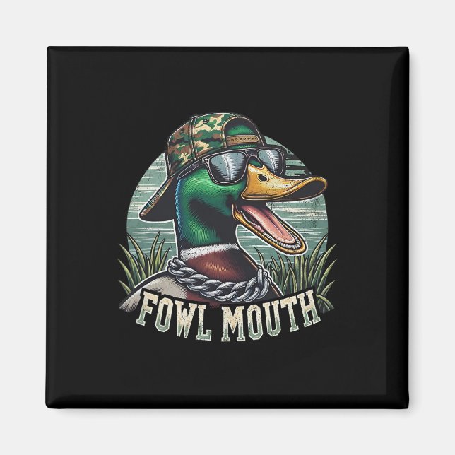 Funny Anka Hunter Shirt Fowl Mouth Anka Hunting Go Magnet (Framsidan)