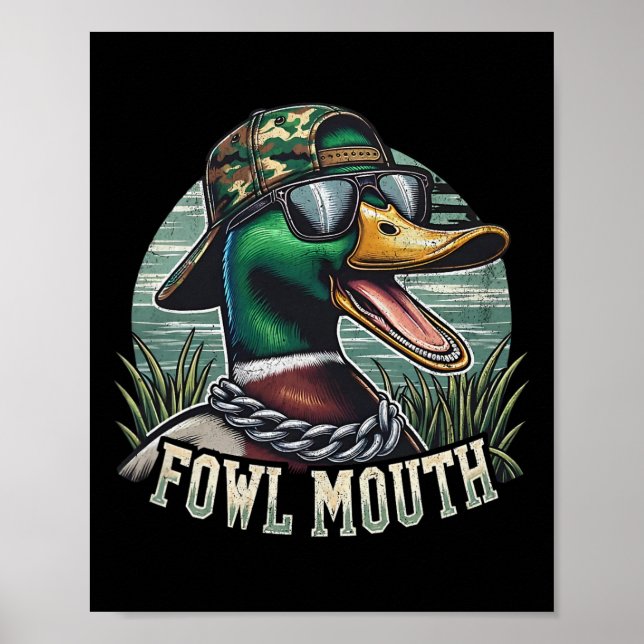 Funny Anka Hunter Shirt Fowl Mouth Anka Hunting Go Poster (Framsidan)