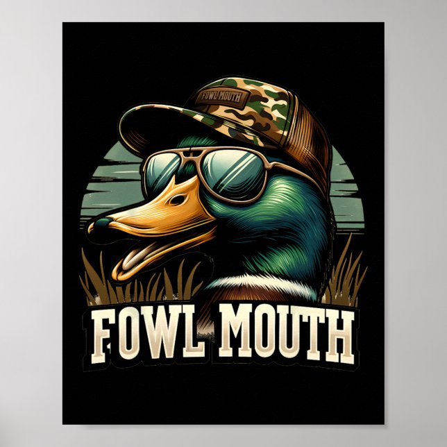 Funny Anka Hunter Shirt Fowl Mouth Anka Hunting Go Poster (Framsidan)