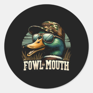 Funny Anka Hunter Shirt Fowl Mouth Anka Hunting Go Runt Klistermärke