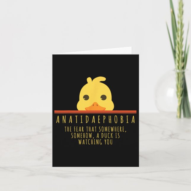 Funny Anka Hunting Anatidaephobia Farm Animal Anka Kort (Framsida)