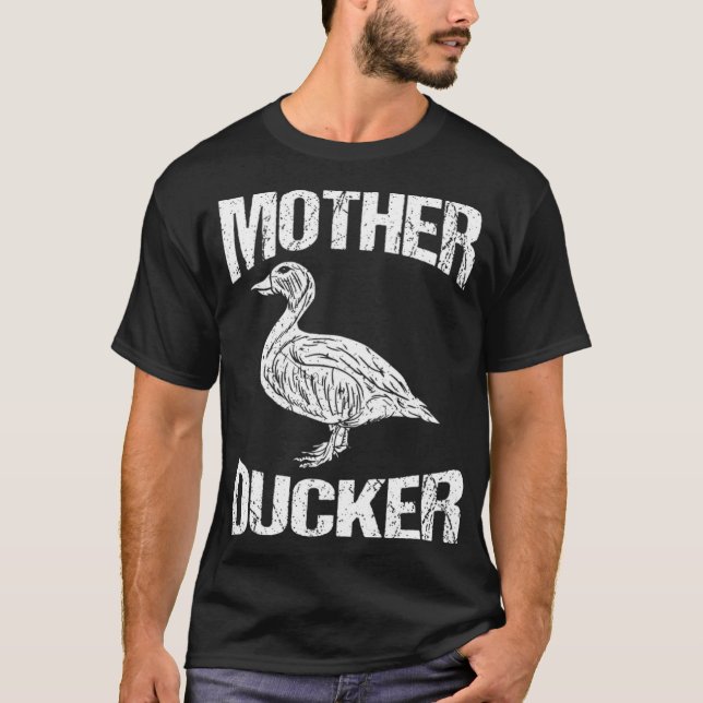 Funny Anka Hunting Mor Ducker Design Boston ter T Shirt (Framsida)