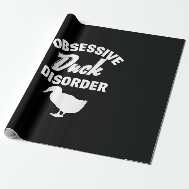 Funny Anka Hunting Odd Obsessiv Anka störning Presentpapper (Utrullad)