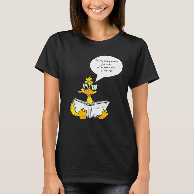 Funny anka-läsningT-Shirt T Shirt (Framsida)