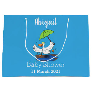 Funny anka med paraplydansande tecknad