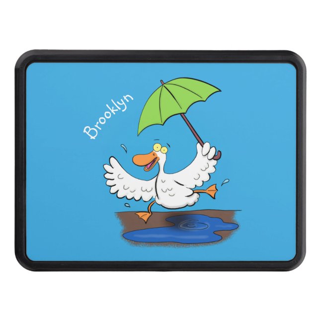 Funny anka med paraplydansande tecknad dragkroksskydd (Framsidan)