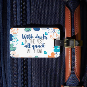 Funny Anka och Quack Flyter punktoffertdesign Bagagebricka