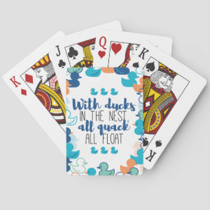 Funny Anka och Quack Flyter punktoffertdesign Casinokort