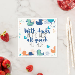 Funny Anka och Quack Flyter punktoffertdesign Pappersservett