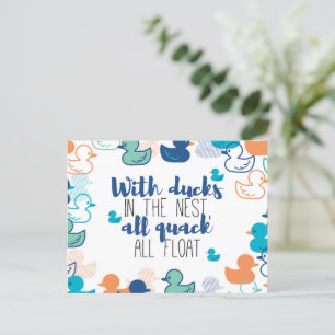 Funny Anka och Quack Flyter punktoffertdesign Vykort
