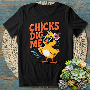 Funny Anka Pun-Chickar Gräver mig - Djur älskare T Shirt