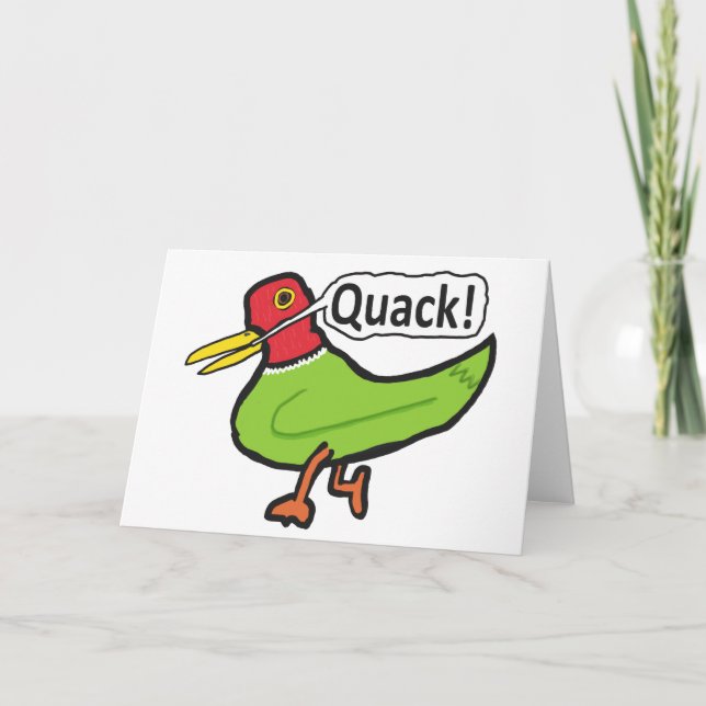 Funny Anka Quacking Kort (Framsida)