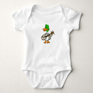 Funny anka spelar banjo välj bakgrund färg t shirt