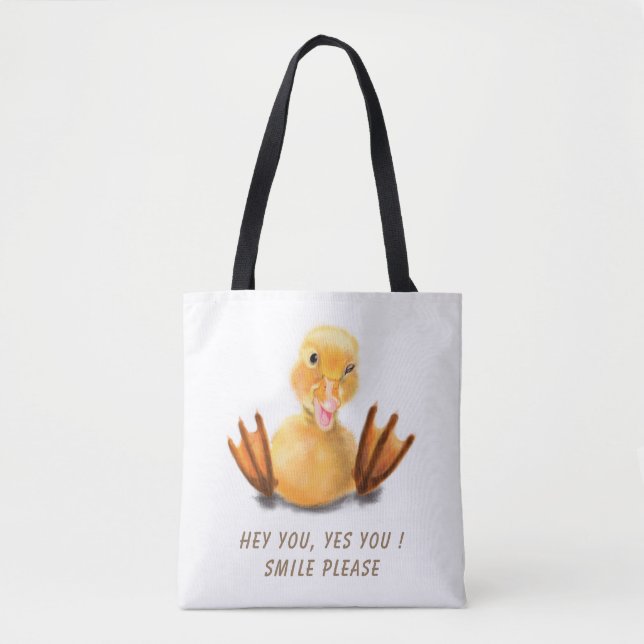 Funny Anka Tote Bag - Anpassningsbar Text Tygkasse (Framsida)
