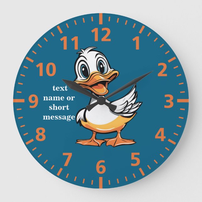 Funny anka Wall Clock Stor Klocka (Framsida)