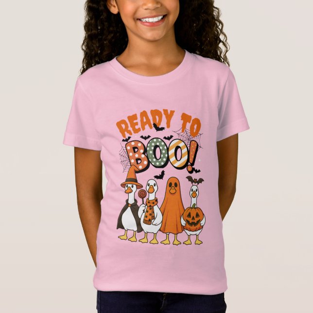 Funny Ankor Redo till Boo Halloween T Shirt (Framsida)