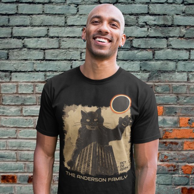 Funny Annular Solar Eclipse Cat 2 oktober 2024 T Shirt (Skapare uppladdad)