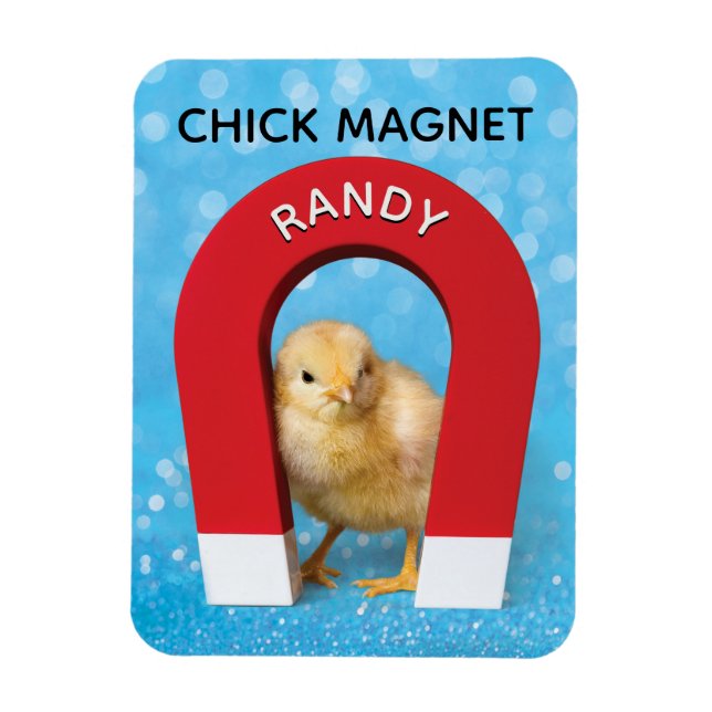 Funny Anpassade Namn Chick Magnet (Vertikal)